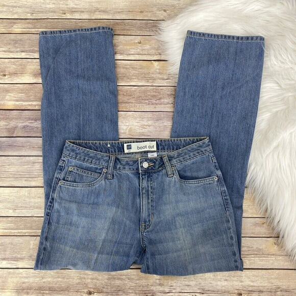 Gap Women's Bootcut Jeans Size 6 100% Cotton Mid Rise Medium Wash Zipper Fly Y2K - Picture 2 of 6